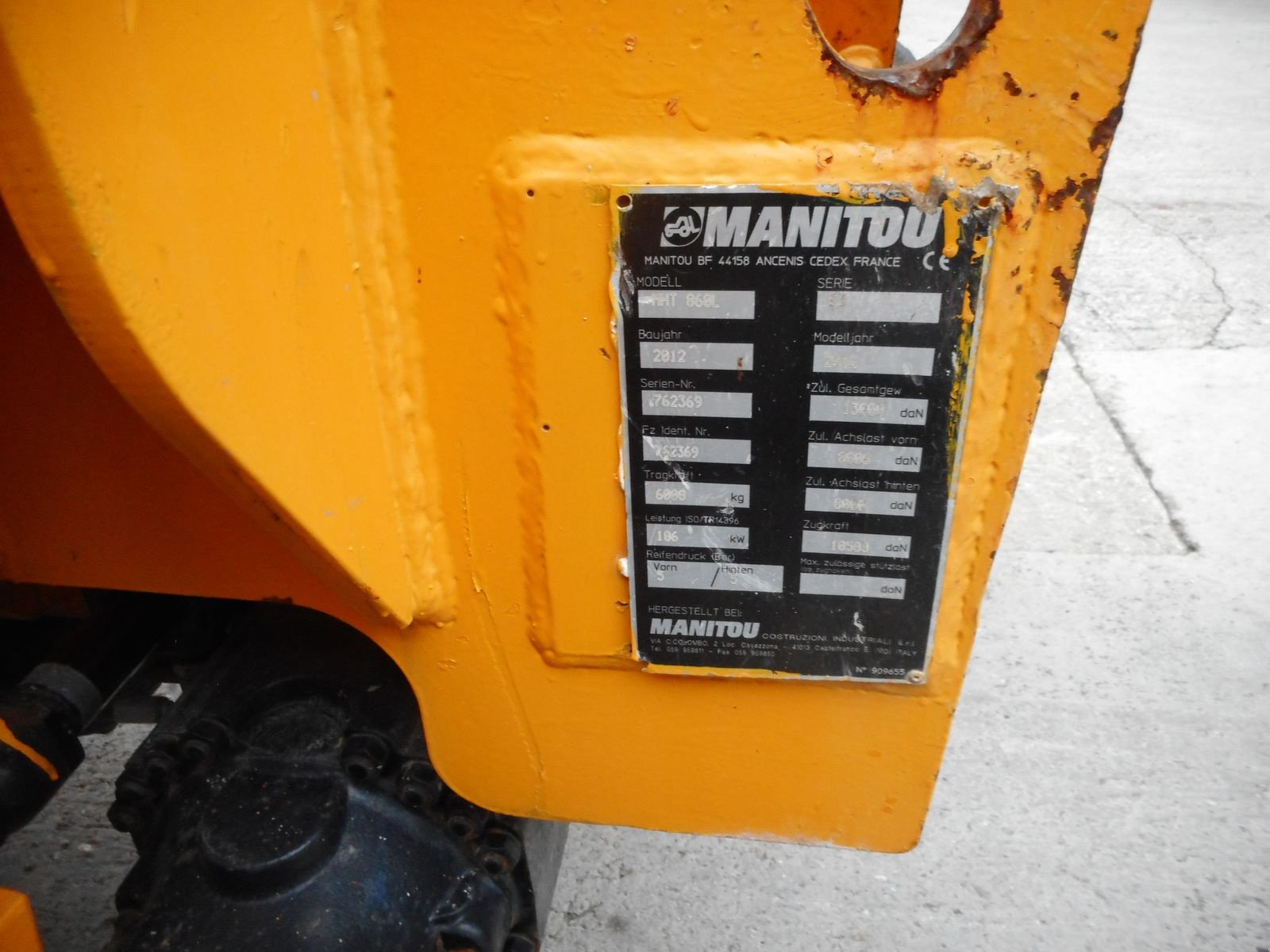 Teleskoplader of the type Manitou MHT860L ( 8m 6t ) mit Seitenschieber, Gebrauchtmaschine in St. Nikolai ob Draßling (Picture 8)