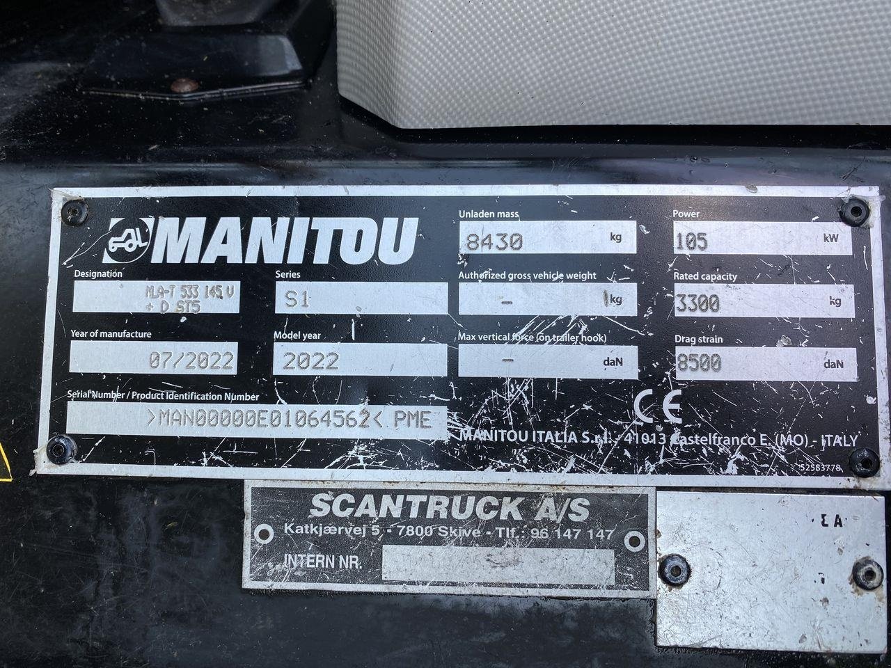 Teleskoplader typu Manitou MLA-T533-145V+ ELITE ST5, Gebrauchtmaschine v Skive (Obrázek 11)