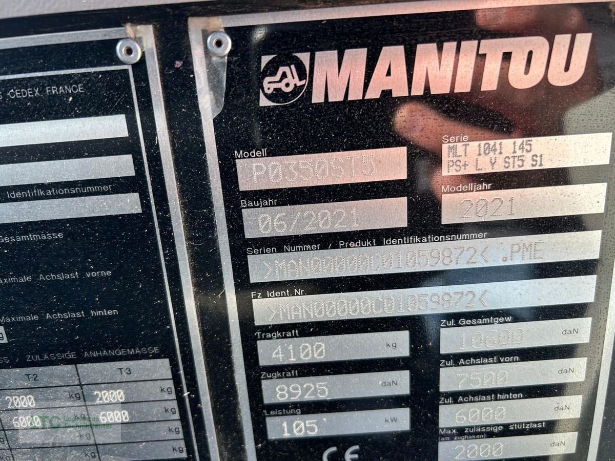 Teleskoplader tip Manitou MLT 1041 145PS, Gebrauchtmaschine in Großpetersdorf (Poză 18)