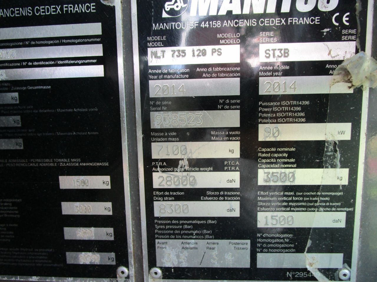Teleskoplader типа Manitou mlt 629, Gebrauchtmaschine в Nieuw-Weerdinge (Фотография 7)