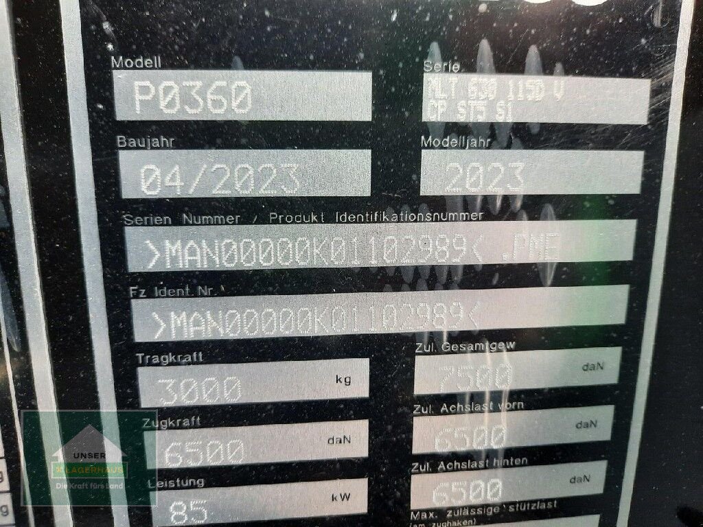 Teleskoplader typu Manitou MLT 630-105D, Neumaschine v Hofkirchen (Obrázek 2)