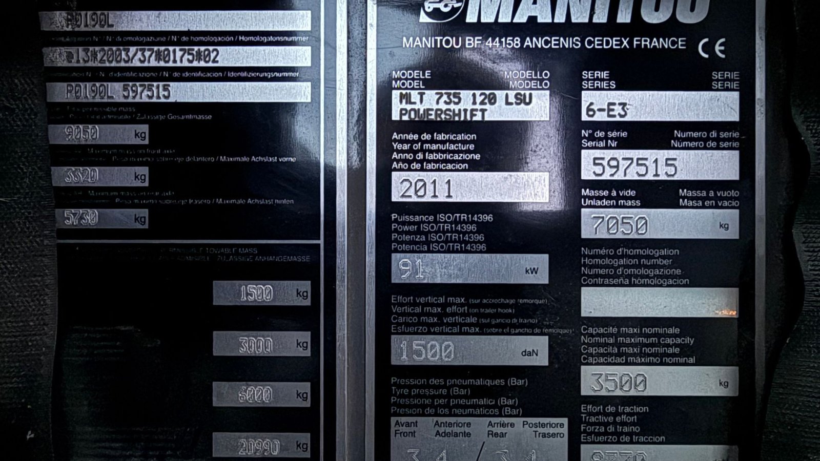 Teleskoplader of the type Manitou MLT 735-120 LSU, Gebrauchtmaschine in Gjerlev J. (Picture 19)