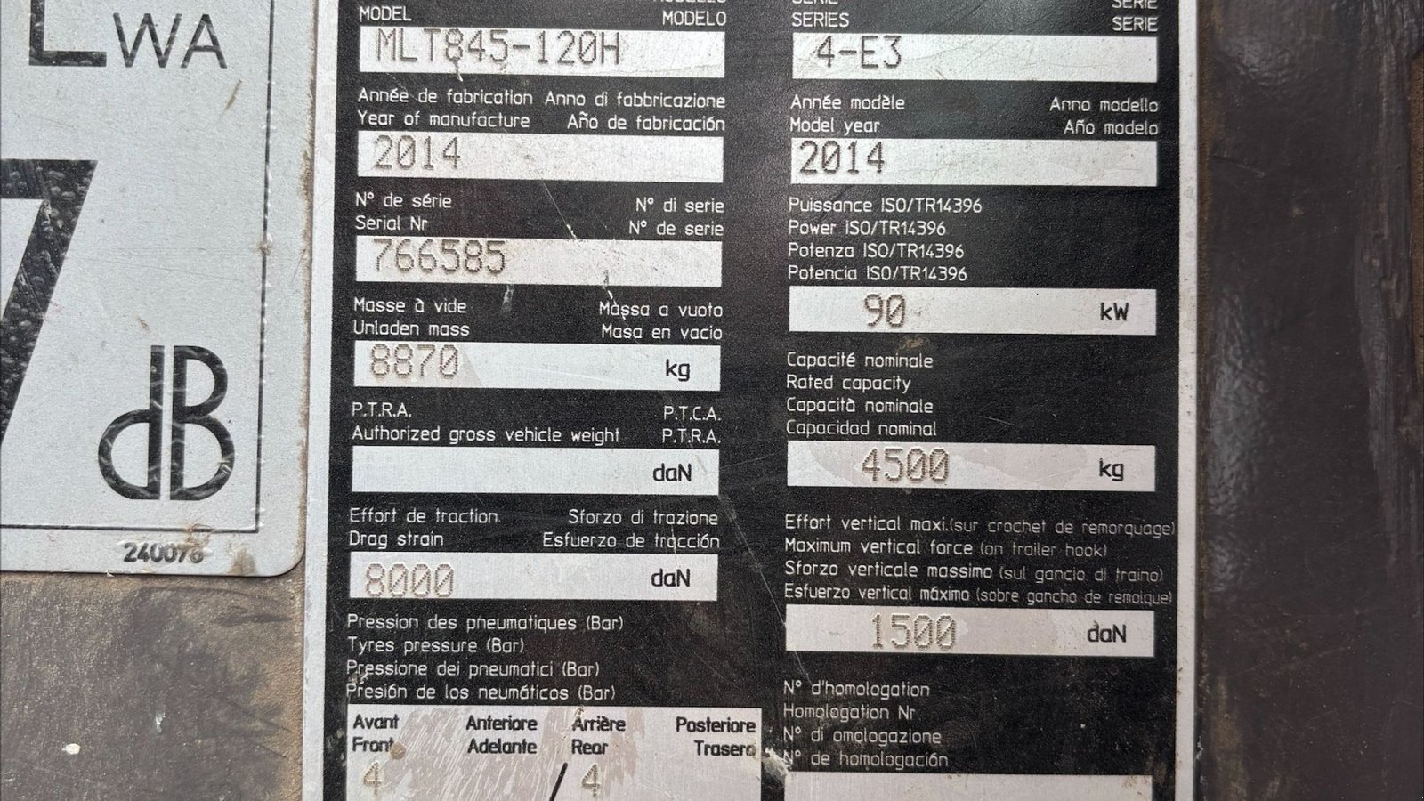 Teleskoplader του τύπου Manitou MLT 845-120 MLT 845-120 H, Gebrauchtmaschine σε Hobro (Φωτογραφία 8)