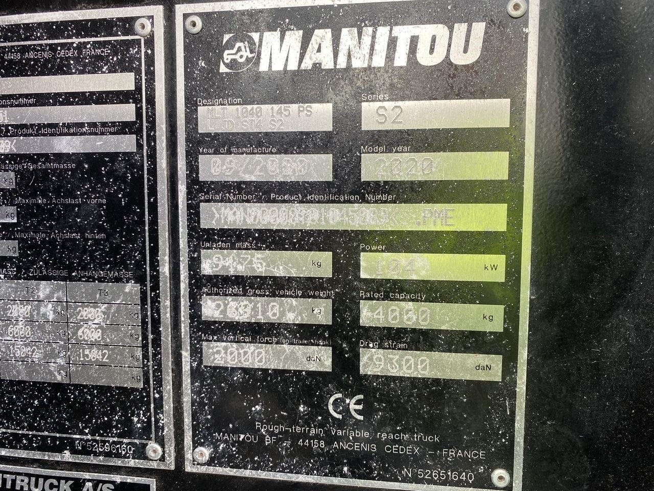 Teleskoplader of the type Manitou MLT1040-145PS ELITE, Gebrauchtmaschine in Skive (Picture 14)