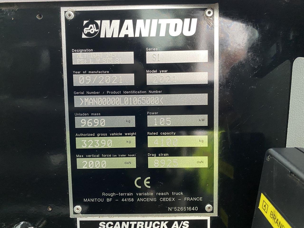 Teleskoplader tip Manitou MLT1041-145PS+ L ELITE ST5, Gebrauchtmaschine in Skive (Poză 13)