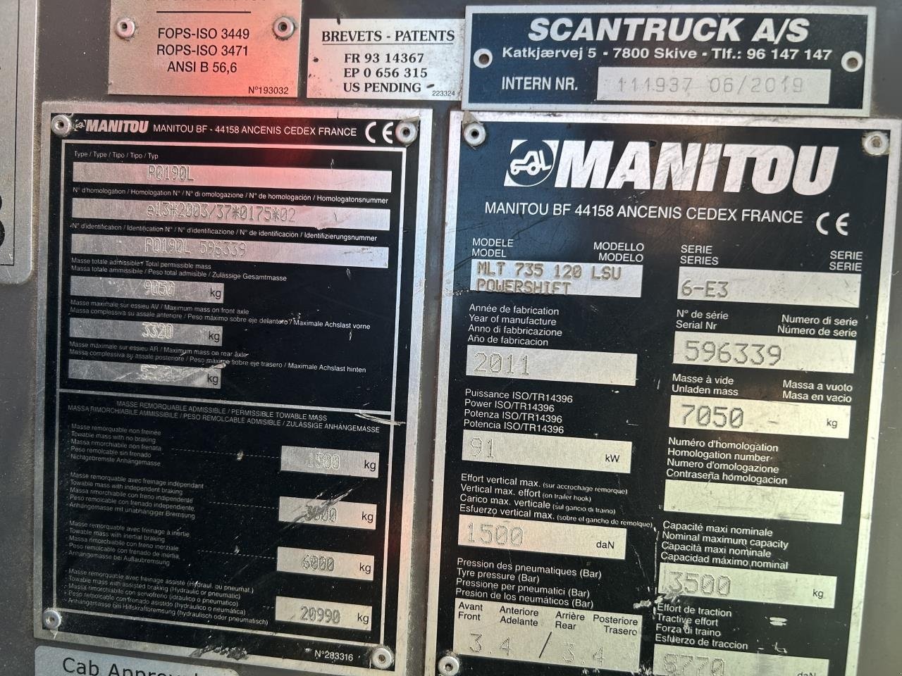 Teleskoplader van het type Manitou MLT735 ISU, Gebrauchtmaschine in Videbæk (Foto 6)
