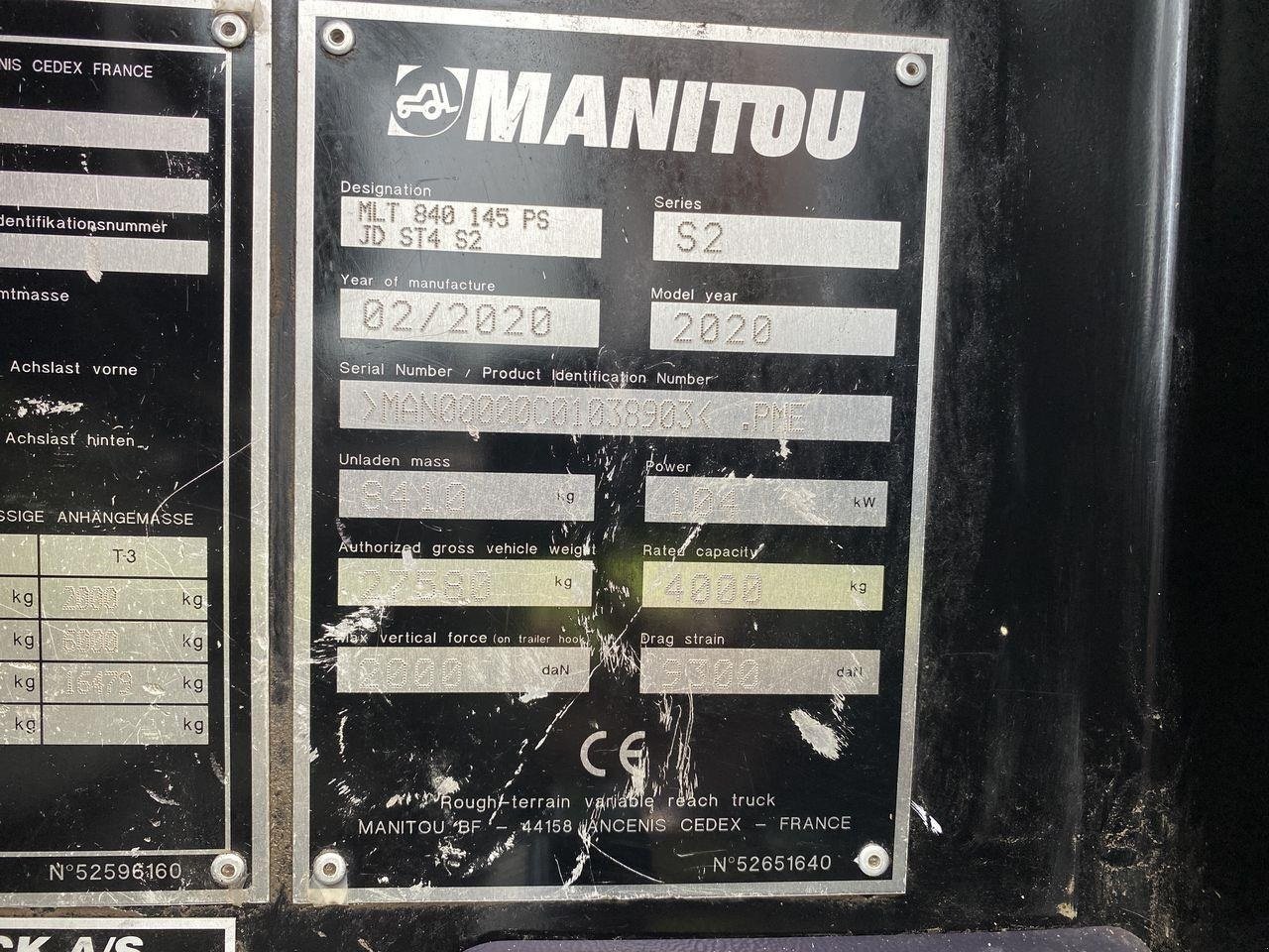 Teleskoplader del tipo Manitou MLT840-145PS ELITE, Gebrauchtmaschine In Skive (Immagine 13)