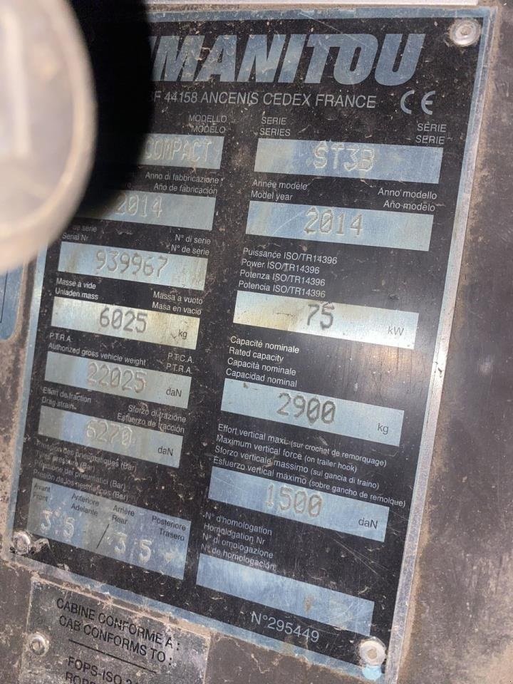 Teleskoplader του τύπου Manitou MLT841-145PS+ ELITE ST5, Gebrauchtmaschine σε Skive (Φωτογραφία 10)