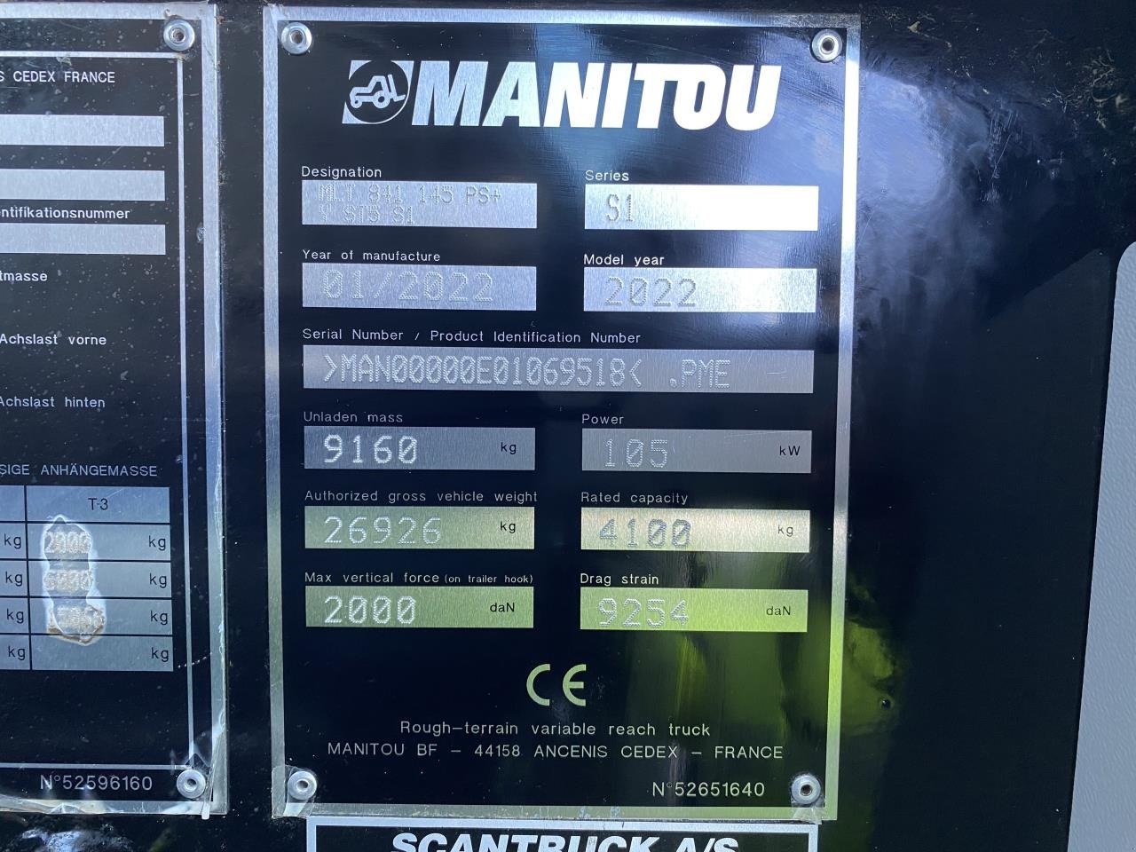 Teleskoplader tip Manitou MLT841-145PS+ ELITE ST5, Gebrauchtmaschine in Skive (Poză 13)