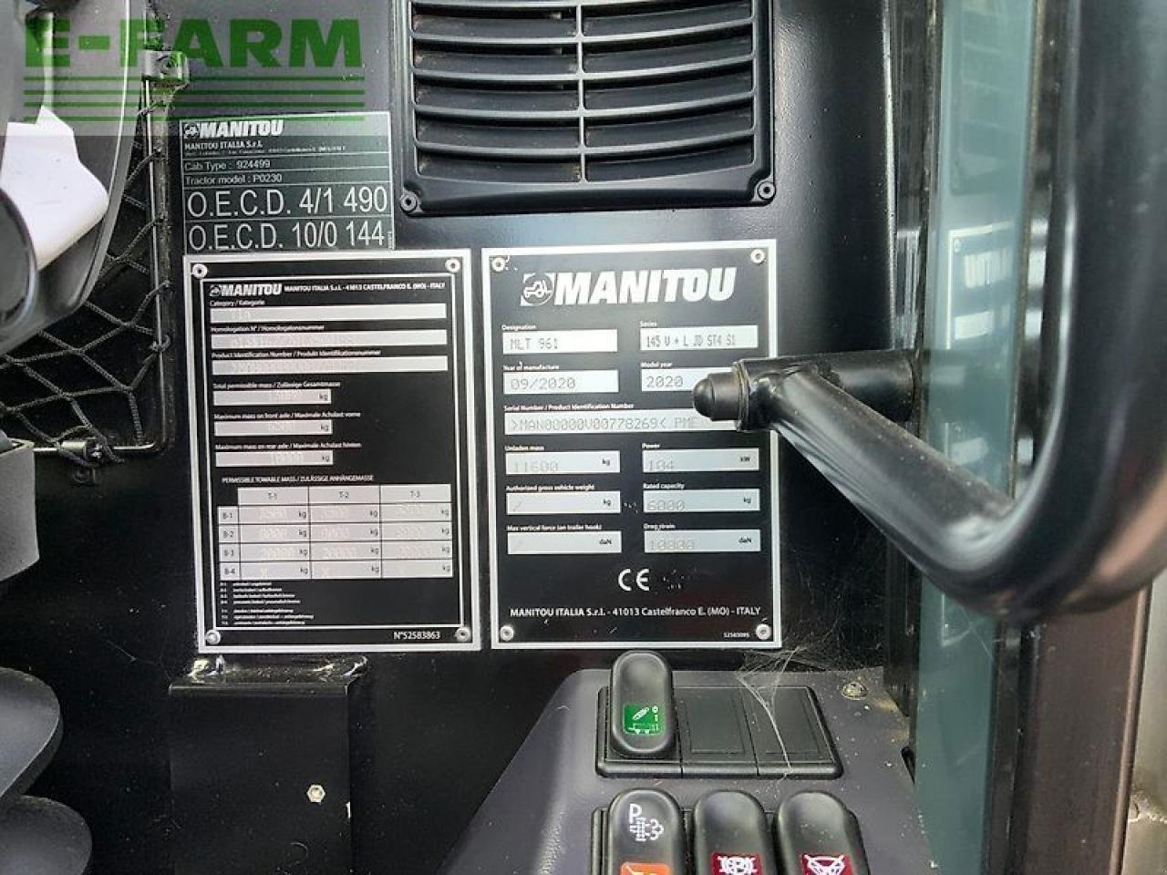 Teleskoplader tip Manitou mlt961-145 v+l elite telehandler (st21724), Gebrauchtmaschine in SHAFTESBURY (Poză 23)