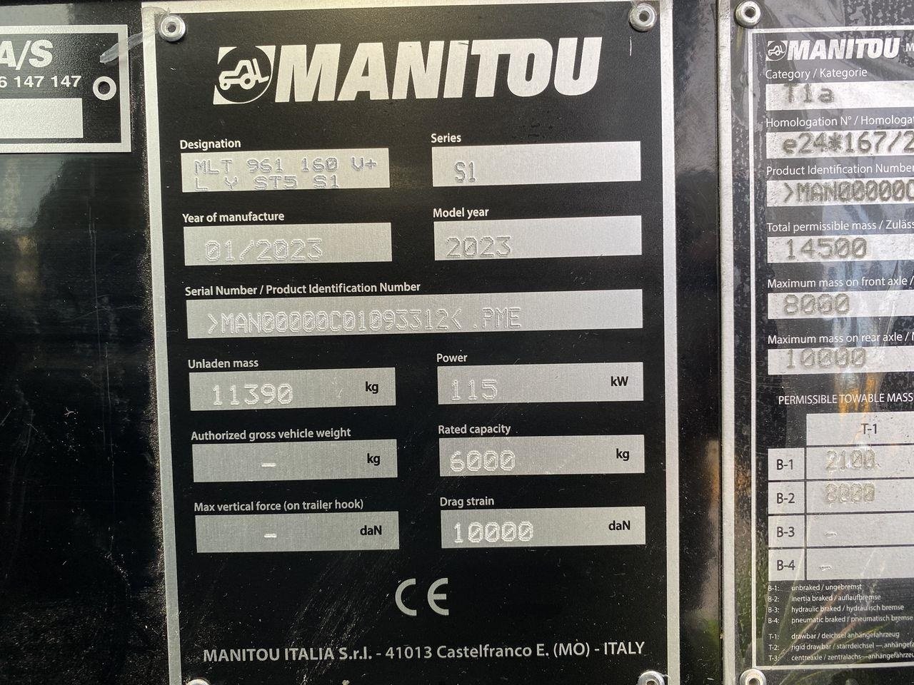 Teleskoplader tip Manitou MLT961-160V+L ELITE ST5, Gebrauchtmaschine in Skive (Poză 11)