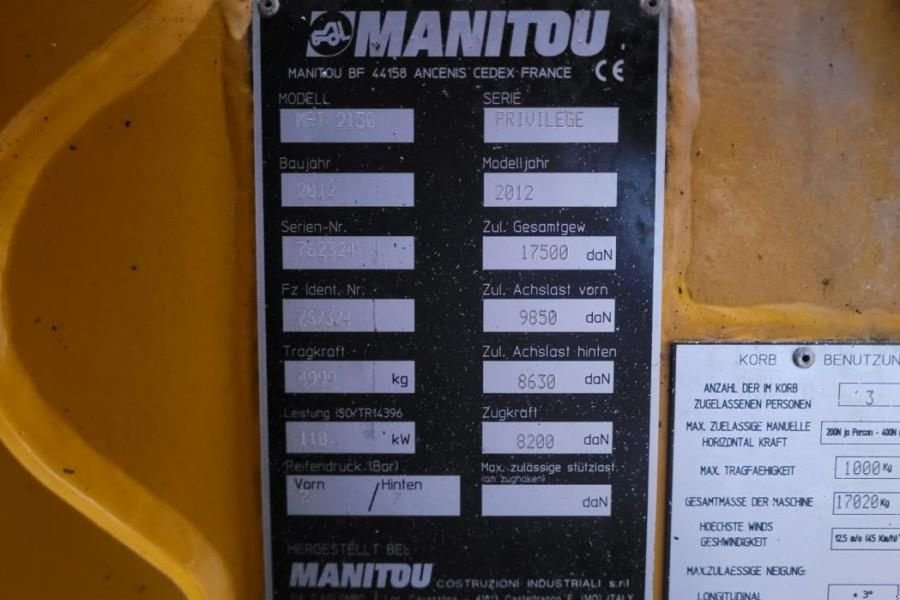 Teleskoplader типа Manitou MRT2150 Privilege As-Is, Diesel, 4x4x4 Drive, 20.6, Gebrauchtmaschine в Groenlo (Фотография 7)