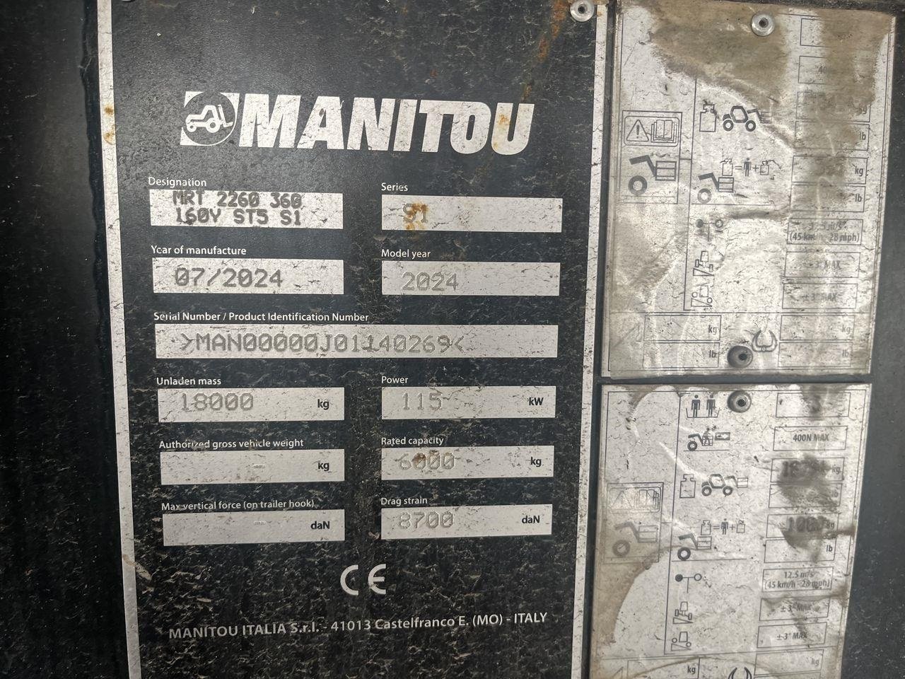 Teleskoplader del tipo Manitou MRT2260 VISION+ ST5, Gebrauchtmaschine In Skive (Immagine 13)