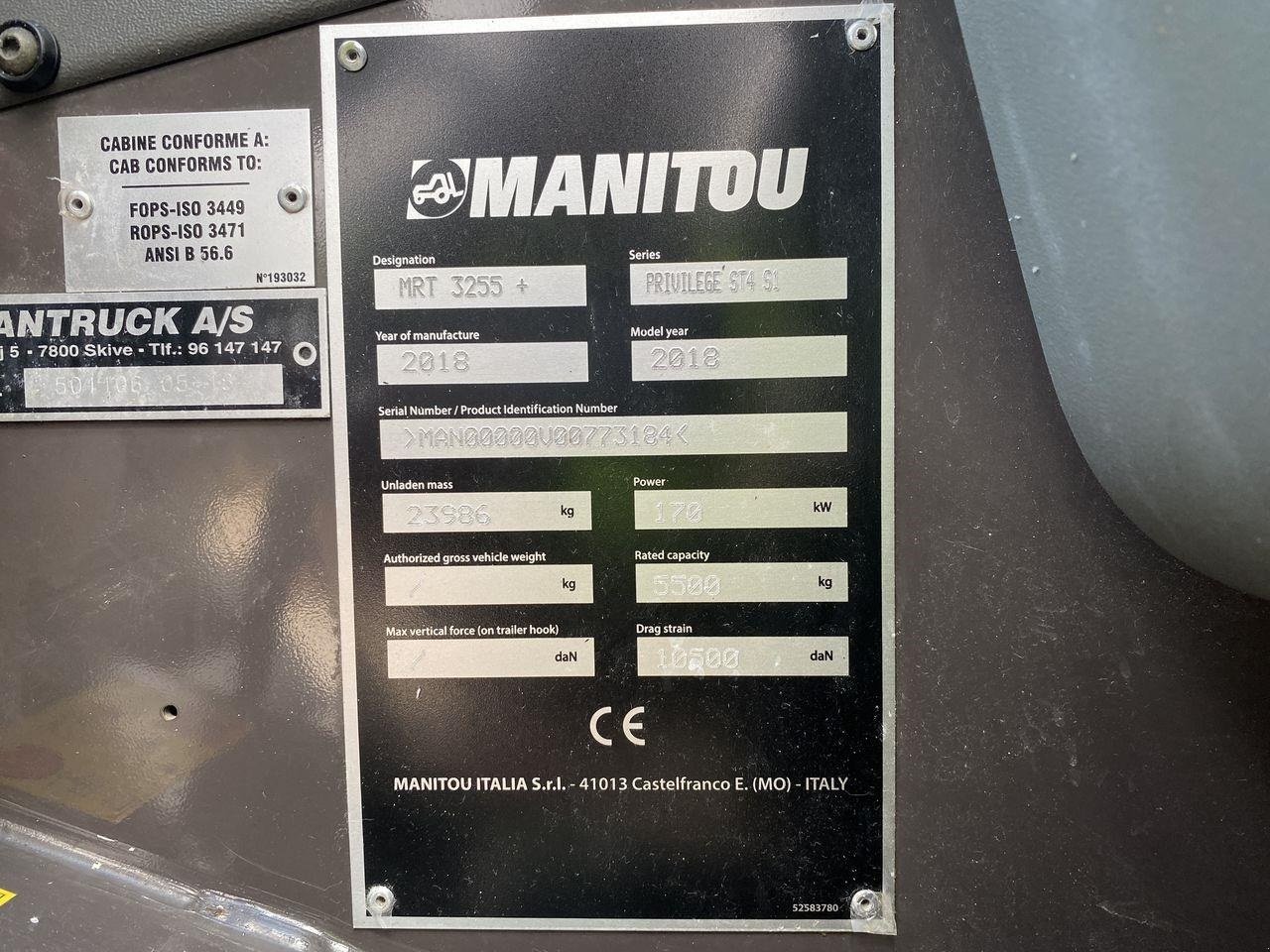 Teleskoplader typu Manitou MRT3255P+ ST4, Gebrauchtmaschine v Skive (Obrázek 8)