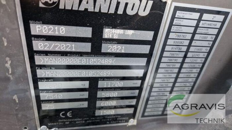 Teleskoplader typu Manitou MT 1440, Gebrauchtmaschine v Melle-Wellingholzhausen (Obrázek 15)