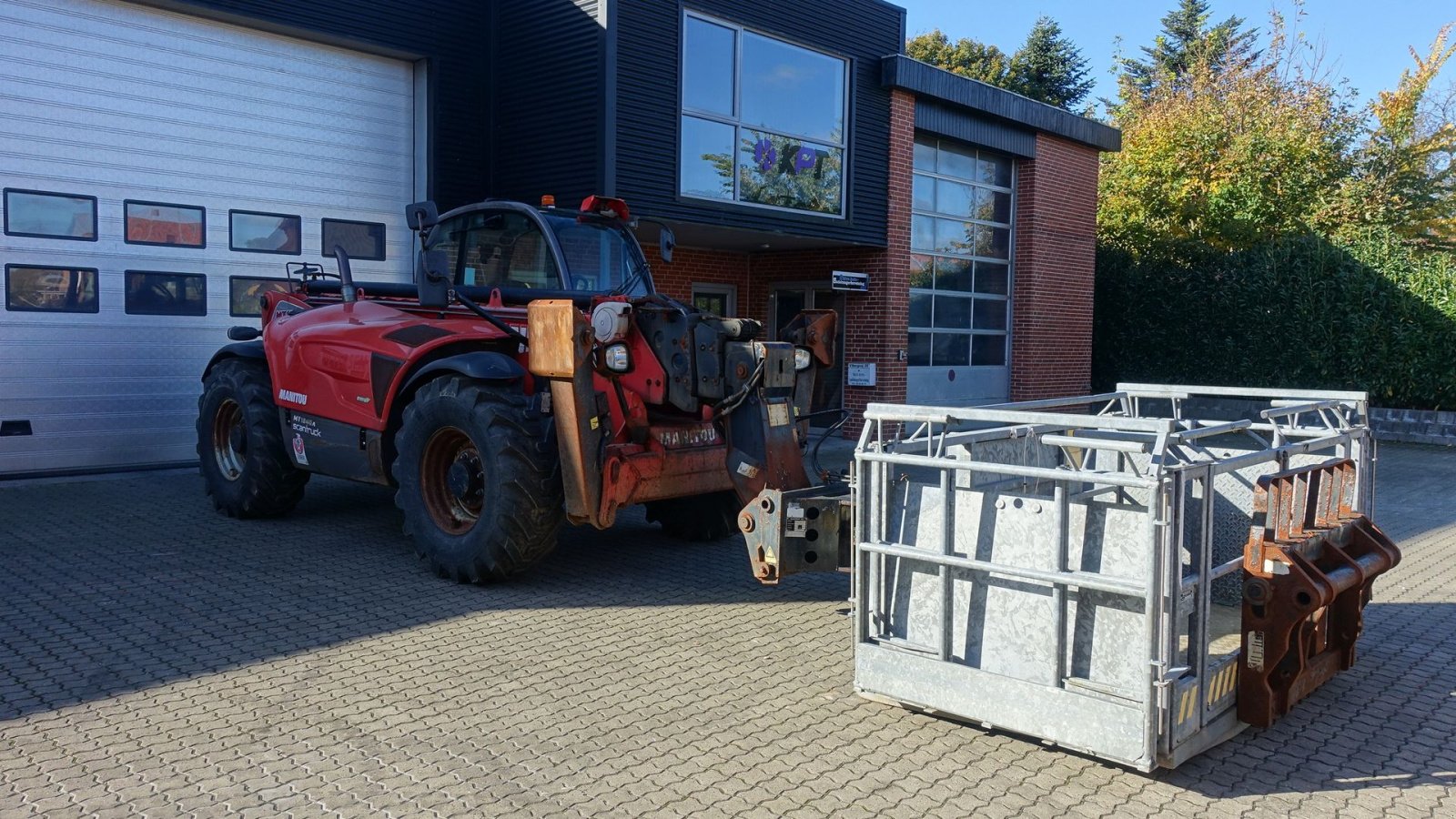 Teleskoplader a típus Manitou MT 1840 // Med kurv, gafler, dreje led og trådløs fjernbetjening, Gebrauchtmaschine ekkor: Skive (Kép 1)