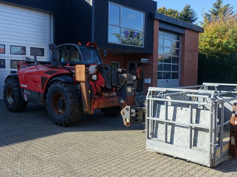 Teleskoplader tip Manitou MT 1840 // Med kurv, gafler, dreje led og trådløs fjernbetjening, Gebrauchtmaschine in Skive (Poză 1)
