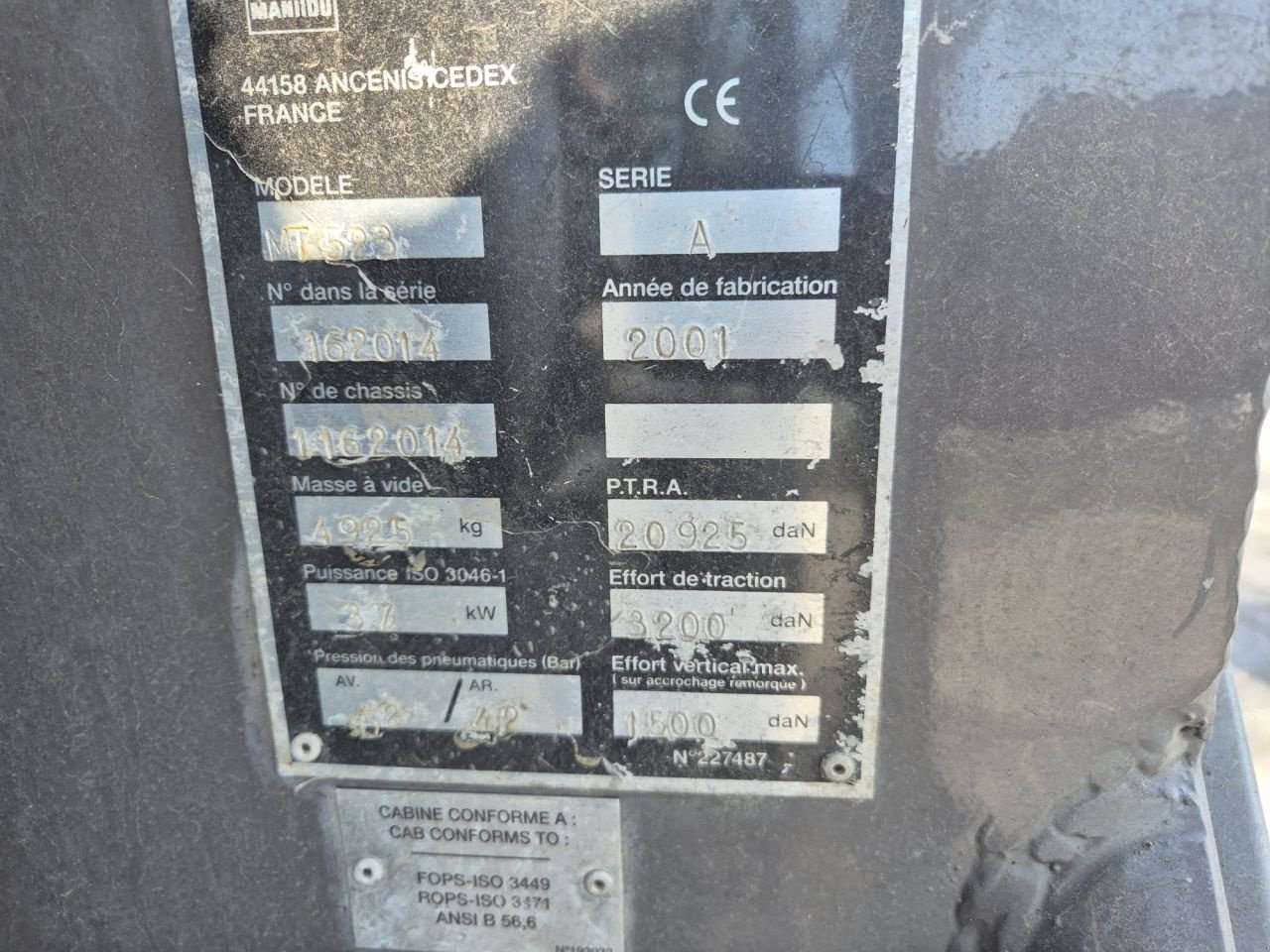 Teleskoplader tip Manitou MT 523, Gebrauchtmaschine in Lunteren (Poză 8)