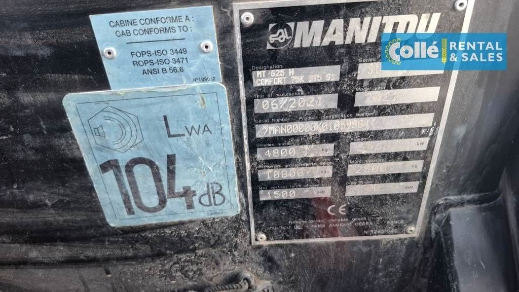 Teleskoplader del tipo Manitou MT 625 H 2021, Gebrauchtmaschine In Sittard (Immagine 11)
