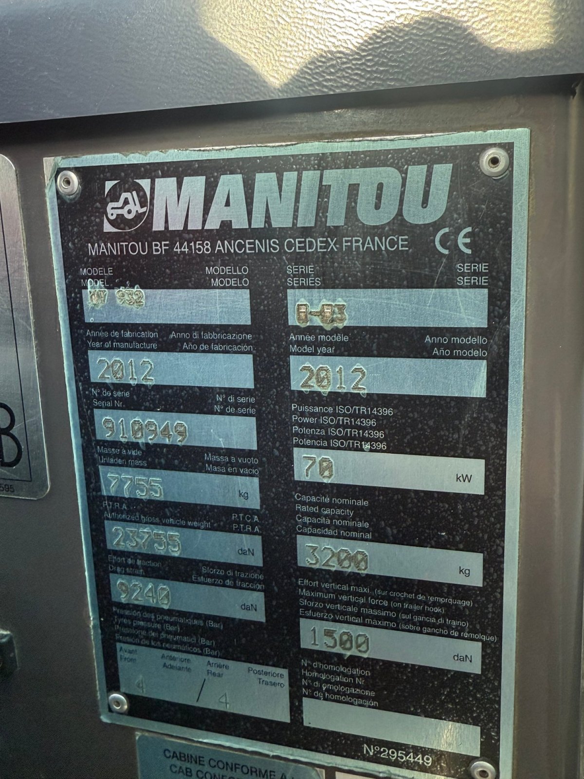 Teleskoplader от тип Manitou MT 932, Gebrauchtmaschine в Neureichenau (Снимка 18)