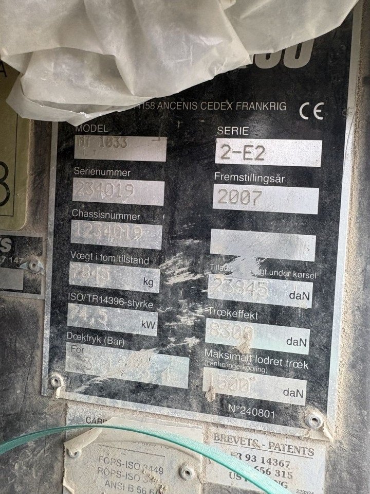 Teleskoplader des Typs Manitou MT1033HLT, Gebrauchtmaschine in Skive (Bild 5)