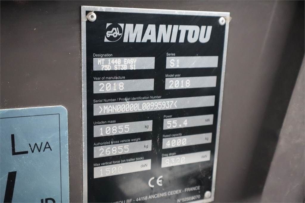 Teleskoplader des Typs Manitou MT1440 EASY Valid inspection, *Guarantee! Diesel,, Gebrauchtmaschine in Groenlo (Bild 7)