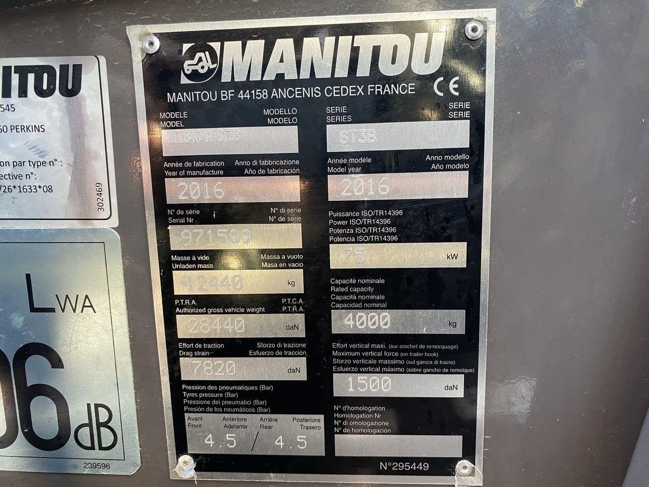 Teleskoplader del tipo Manitou MT1840A ST3B, Gebrauchtmaschine In Skive (Immagine 11)