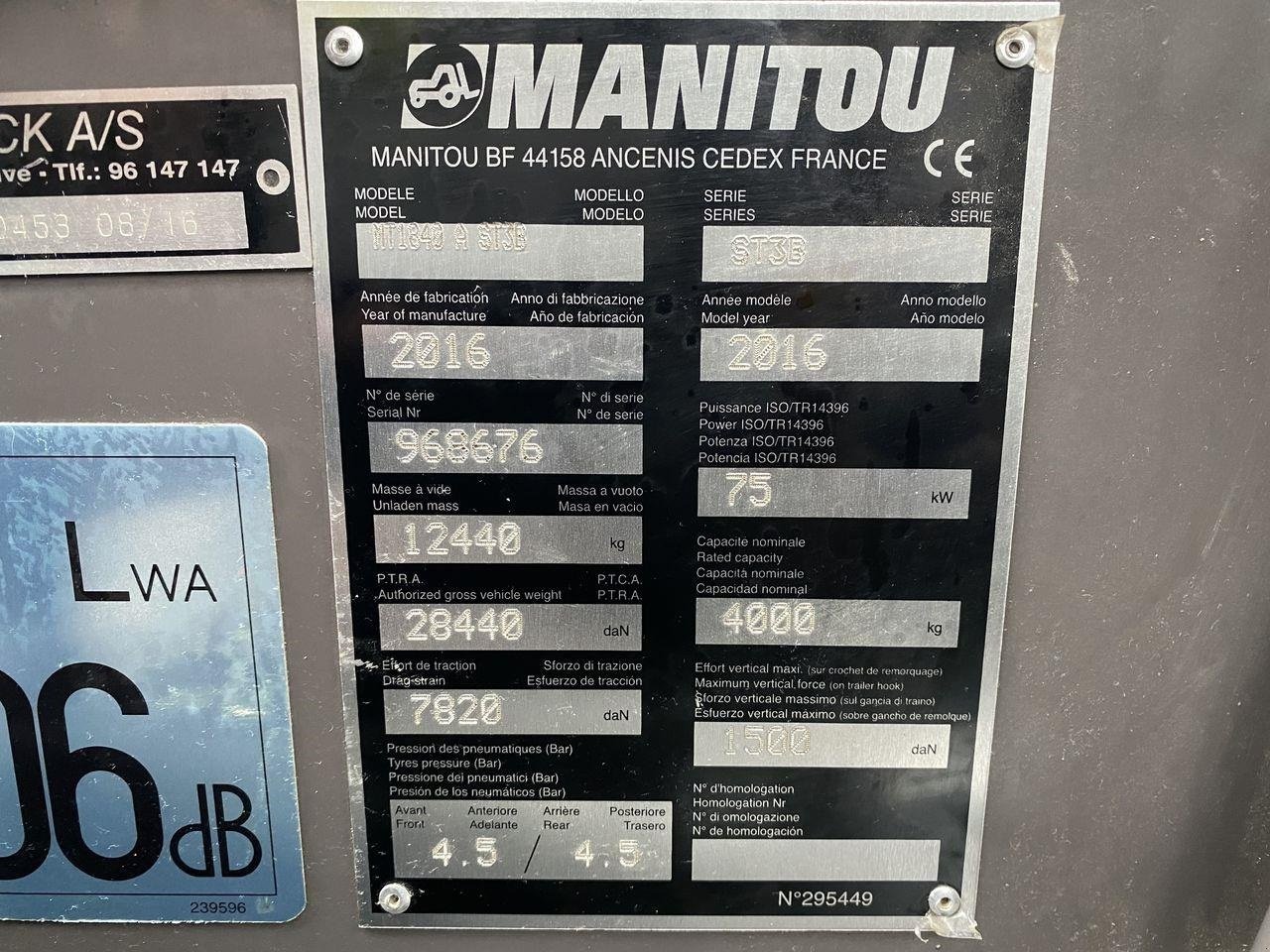 Teleskoplader του τύπου Manitou MT1840A ST3B, Gebrauchtmaschine σε Skive (Φωτογραφία 11)