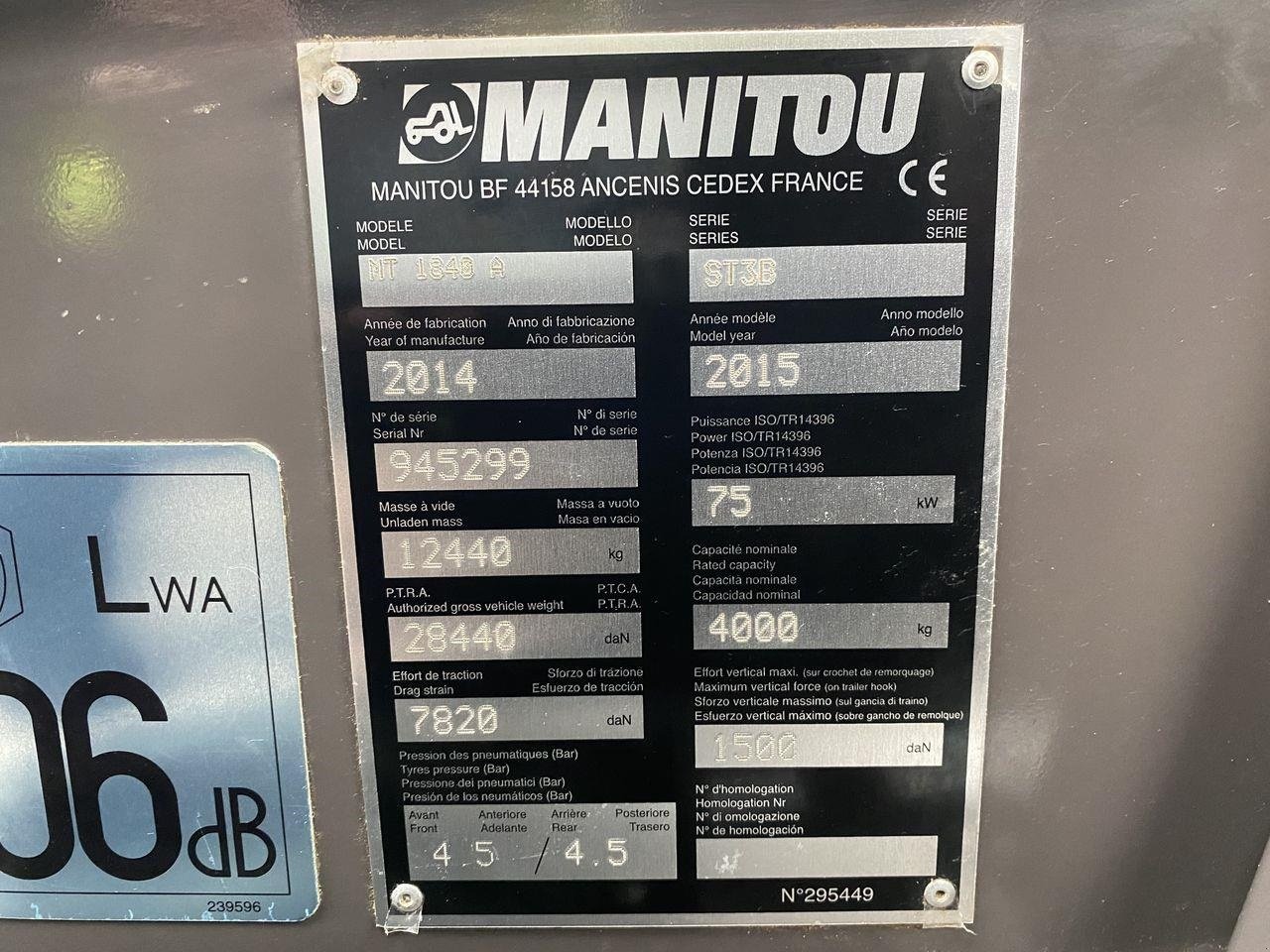 Teleskoplader του τύπου Manitou MT1840A ST3B, Gebrauchtmaschine σε Skive (Φωτογραφία 11)