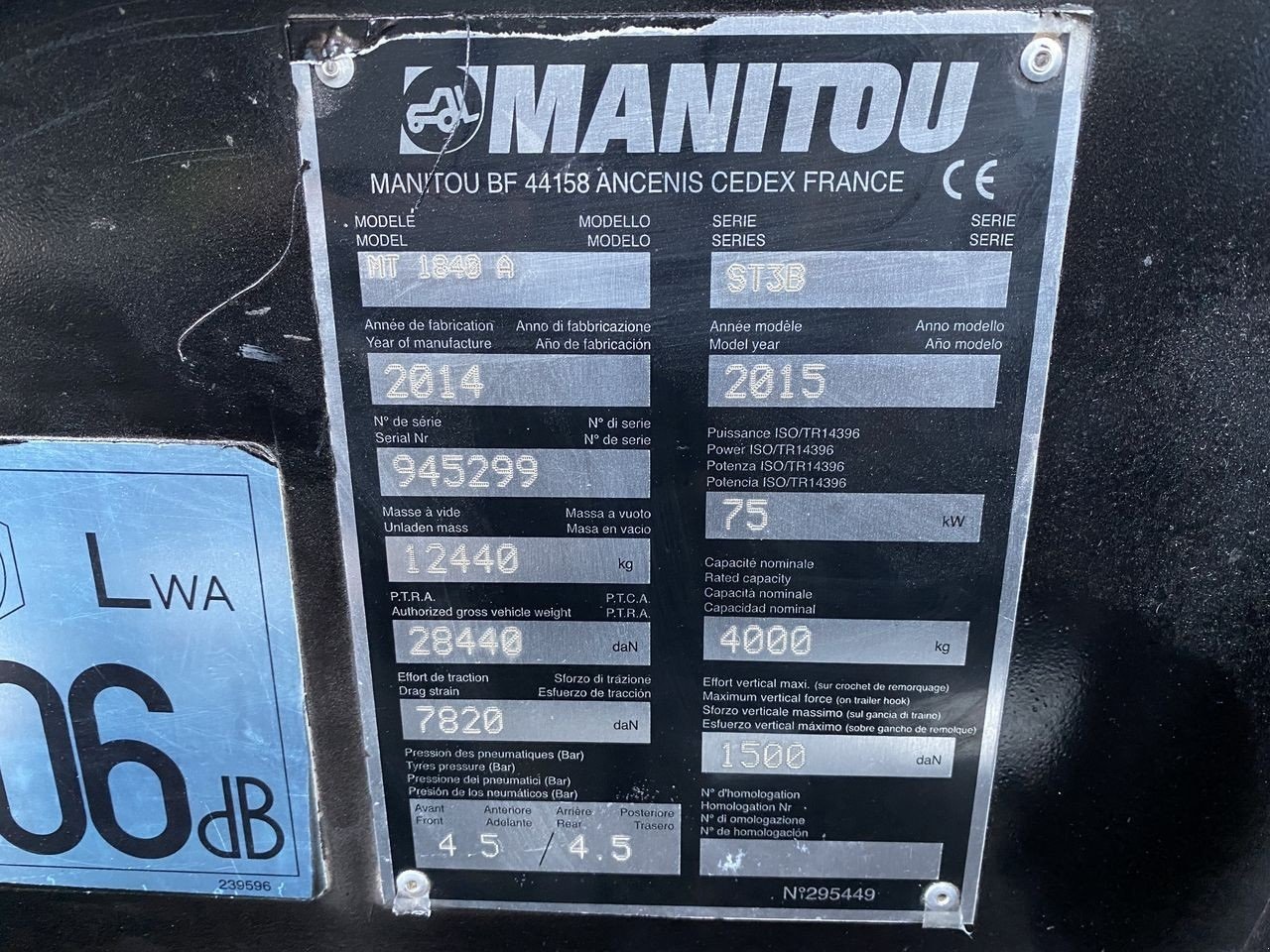 Teleskoplader vrste Manitou MT1840A ST3B, Gebrauchtmaschine v Skive (Slika 11)