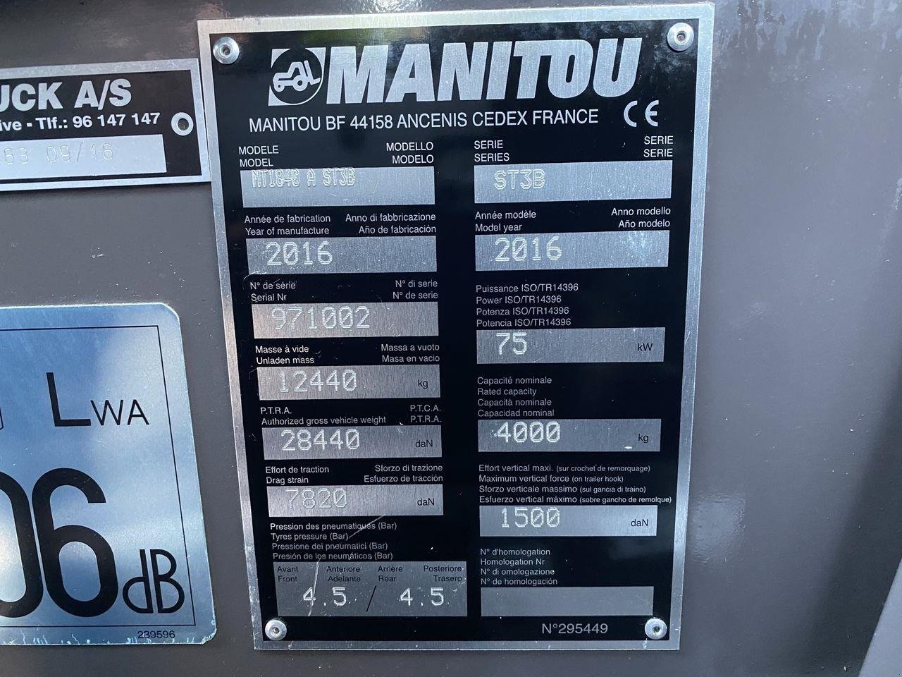 Teleskoplader del tipo Manitou MT1840A ST3B, Gebrauchtmaschine In Skive (Immagine 11)