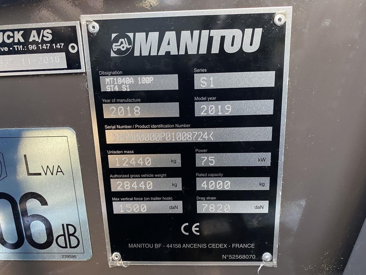 Teleskoplader del tipo Manitou MT1840A ST4, Gebrauchtmaschine In Skive (Immagine 11)