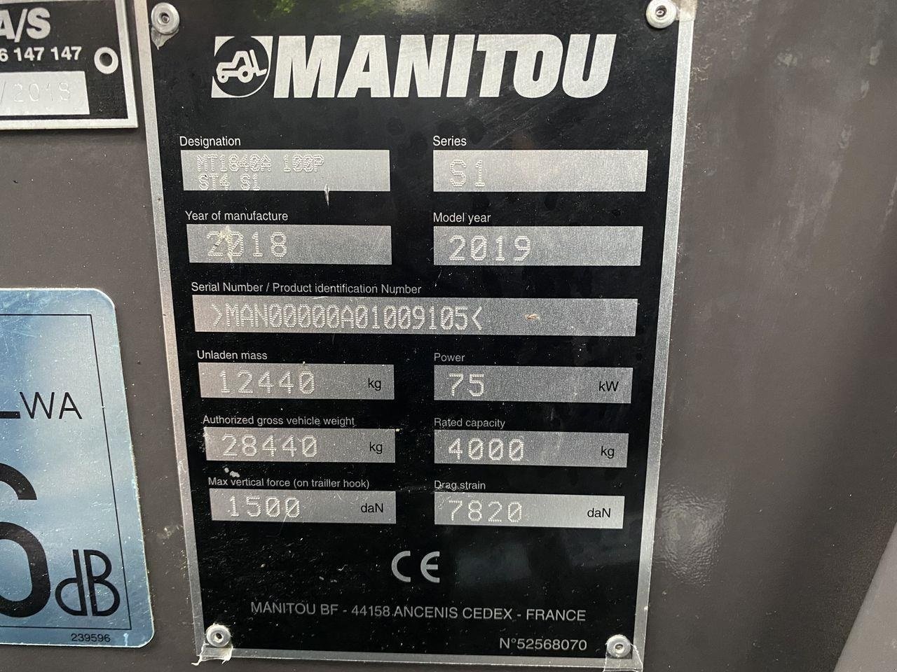Teleskoplader του τύπου Manitou MT1840A ST4, Gebrauchtmaschine σε Skive (Φωτογραφία 11)