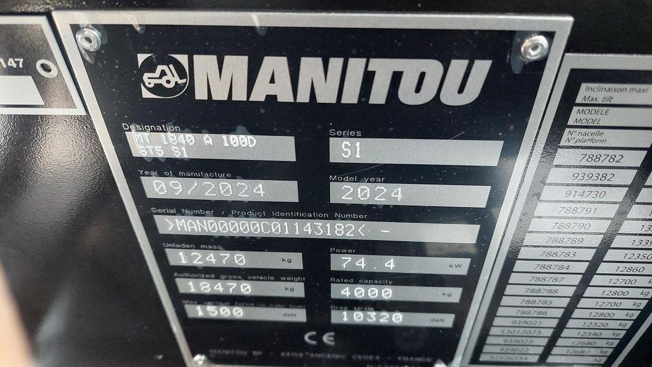Teleskoplader of the type Manitou MT1840A ST5, Gebrauchtmaschine in Skive (Picture 12)