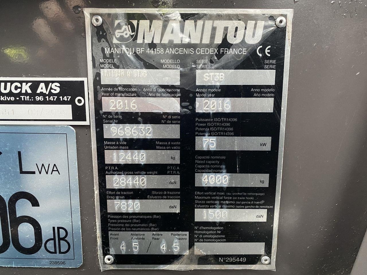 Teleskoplader του τύπου Manitou MT1840A, Gebrauchtmaschine σε Skive (Φωτογραφία 11)