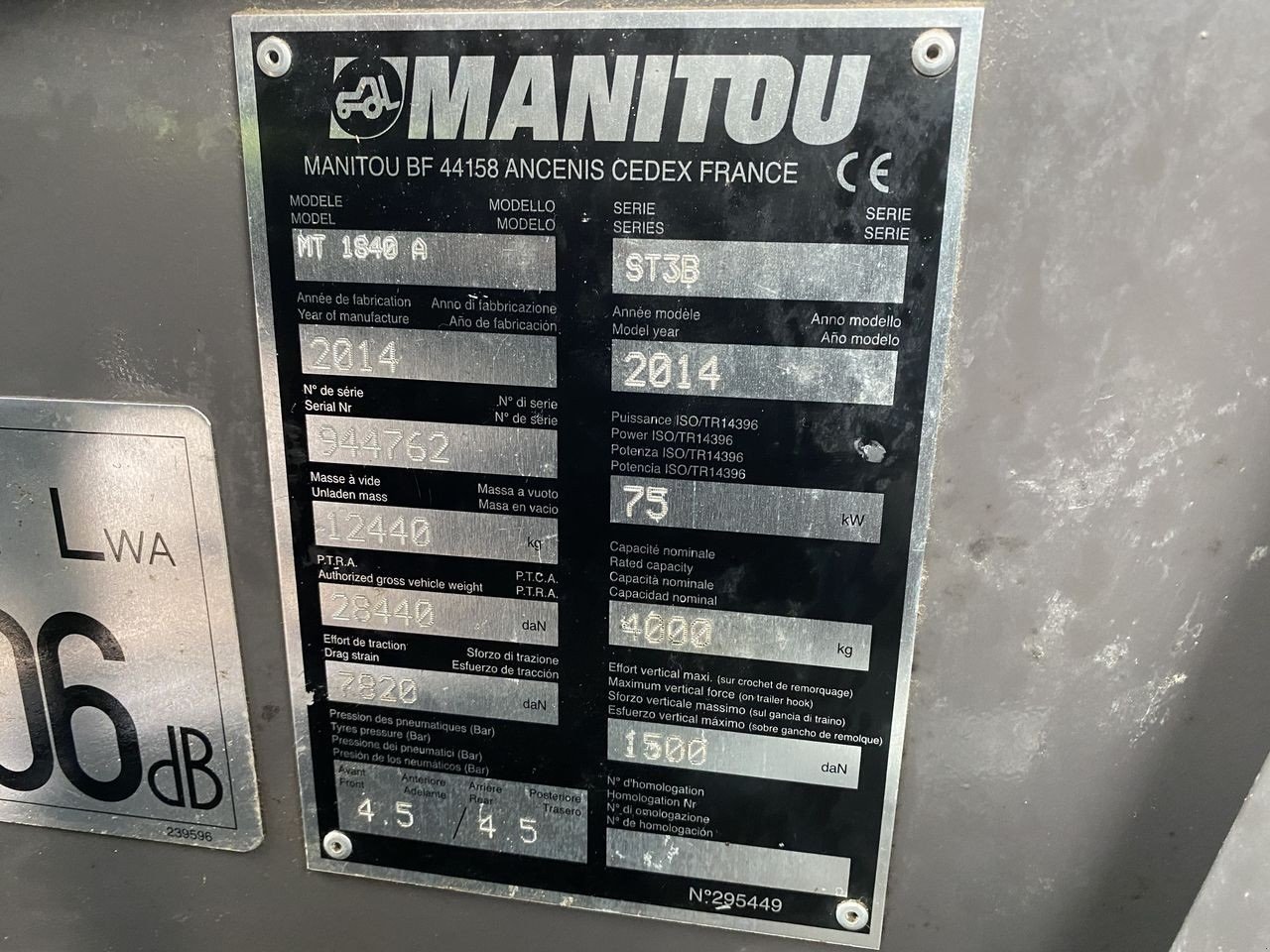 Teleskoplader typu Manitou MT1840A, Gebrauchtmaschine w Skive (Zdjęcie 11)