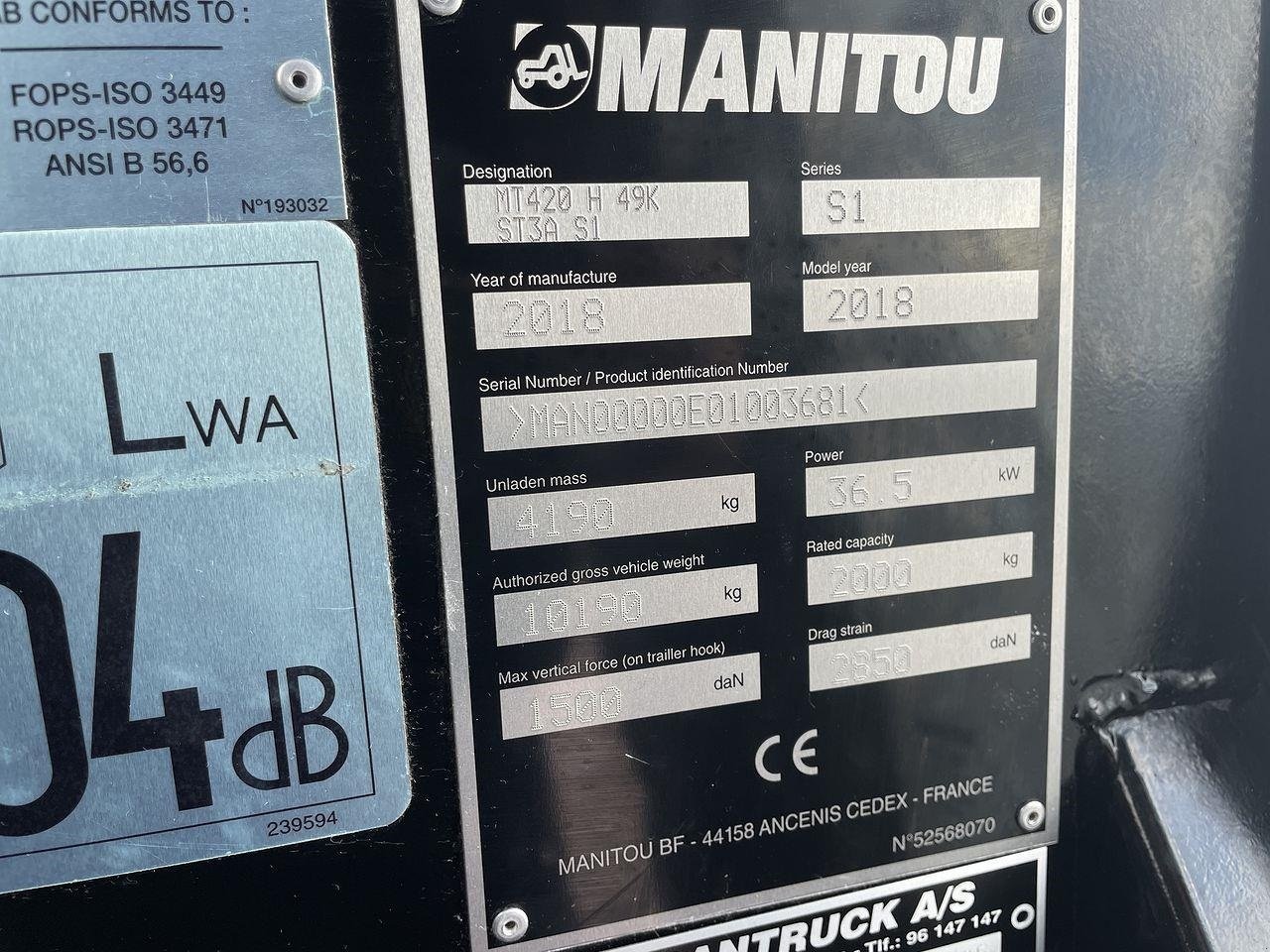 Teleskoplader typu Manitou MT420H Comfort, Gebrauchtmaschine v Skive (Obrázek 12)