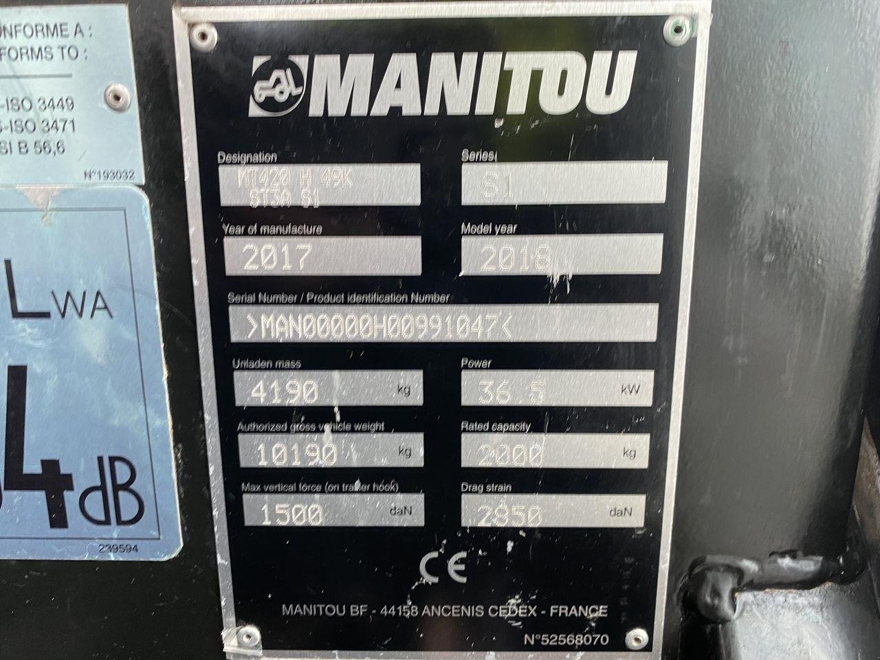 Teleskoplader typu Manitou MT420H Comfort, Gebrauchtmaschine v Skive (Obrázek 11)