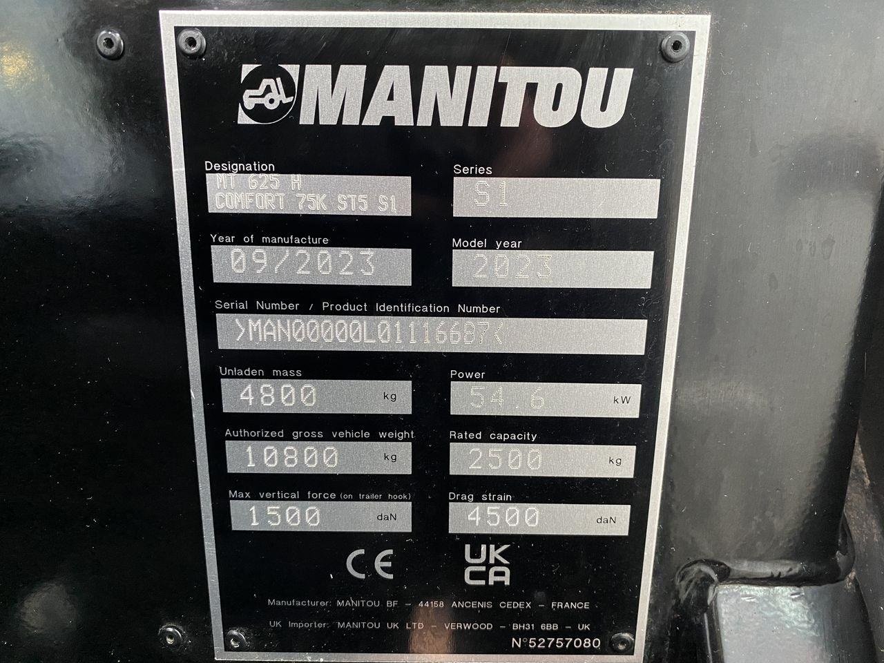 Teleskoplader of the type Manitou MT625 COMFORT, Gebrauchtmaschine in Skive (Picture 11)