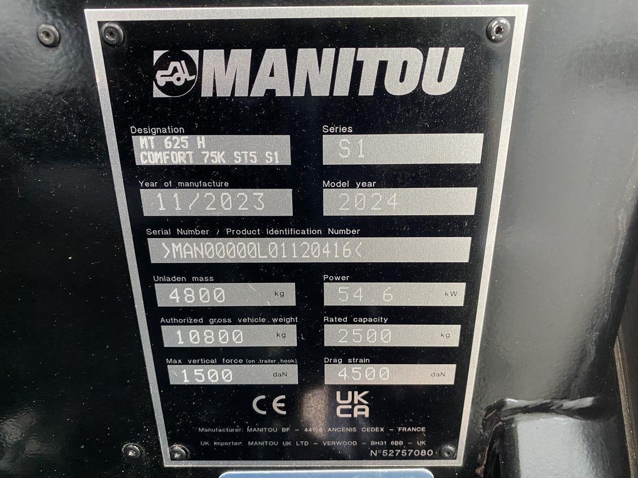 Teleskoplader typu Manitou MT625 COMFORT, Gebrauchtmaschine v Skive (Obrázek 11)