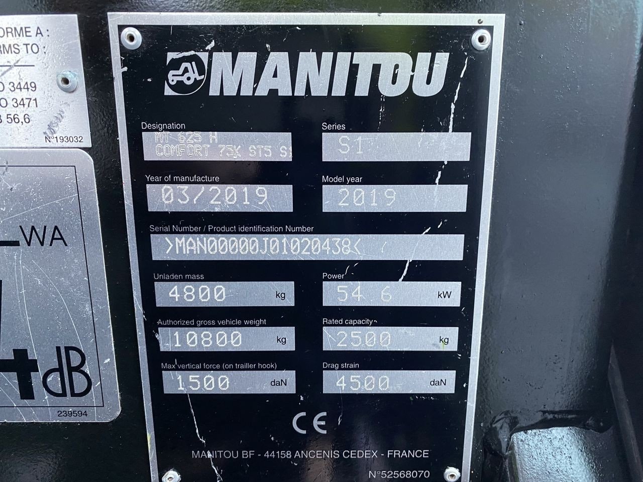 Teleskoplader tip Manitou MT625 COMFORT, Gebrauchtmaschine in Skive (Poză 12)