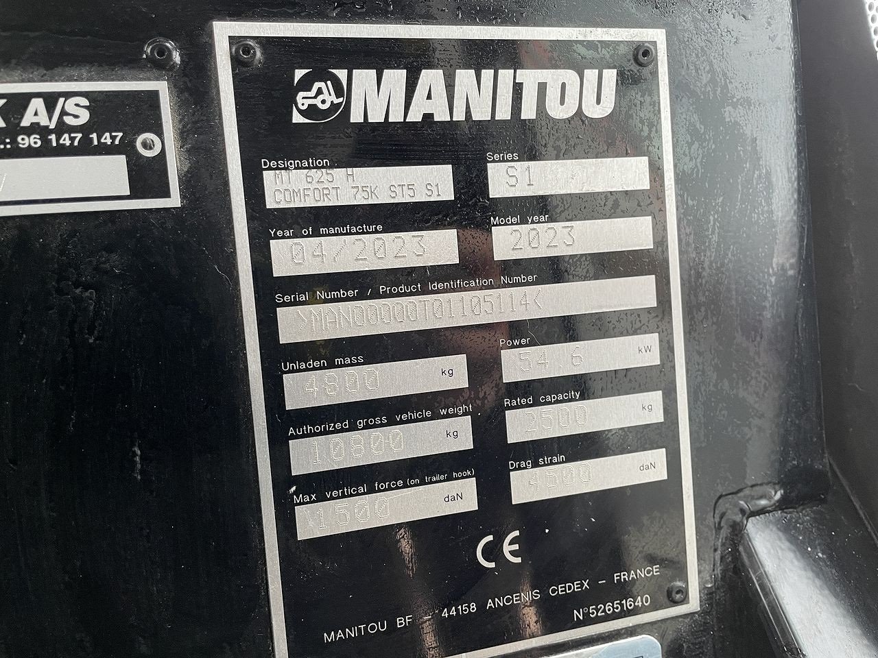 Teleskoplader tip Manitou MT625H COMFORT ST5, Gebrauchtmaschine in Skive (Poză 11)