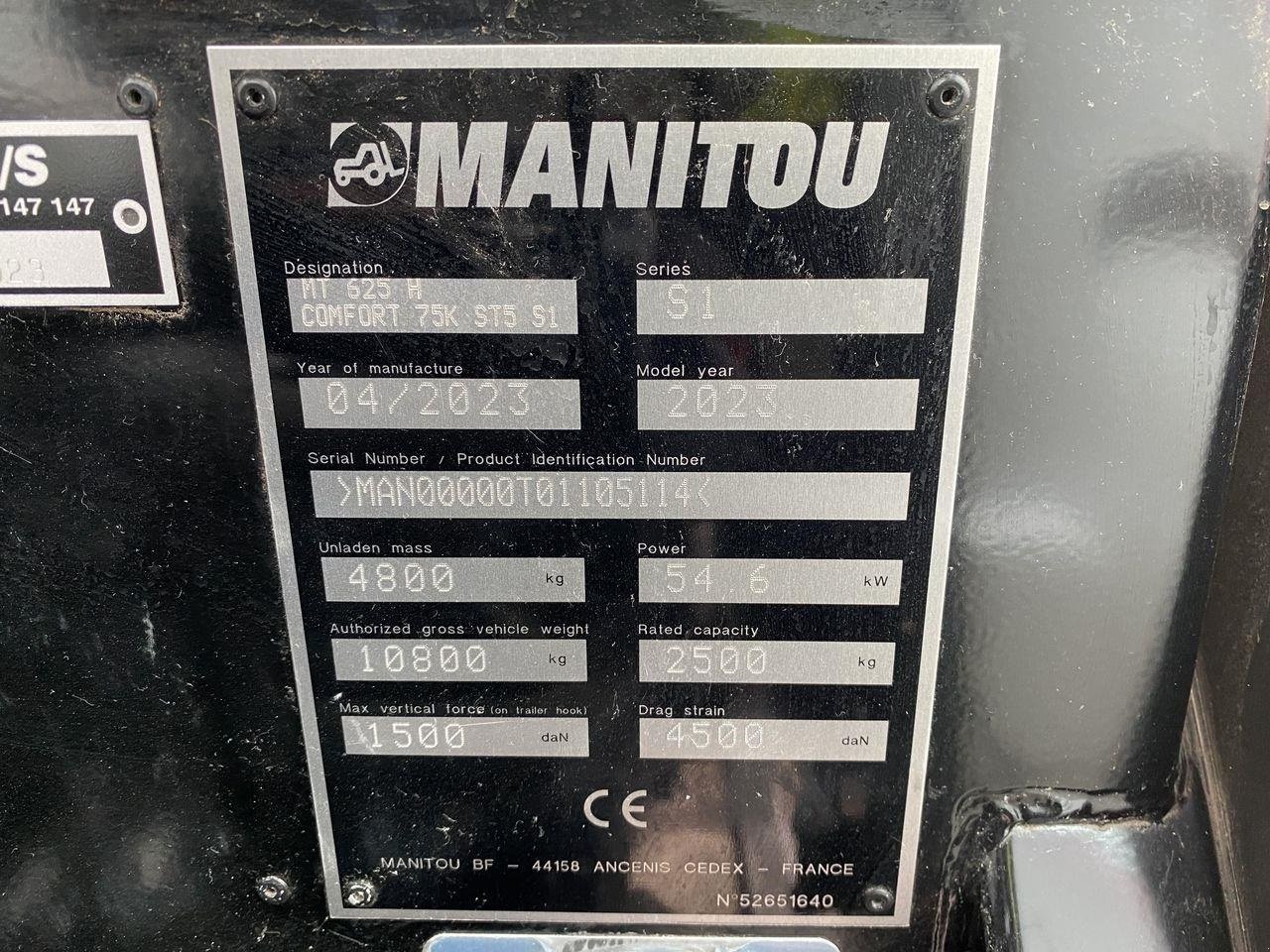 Teleskoplader типа Manitou MT625H COMFORT ST5, Gebrauchtmaschine в Skive (Фотография 11)