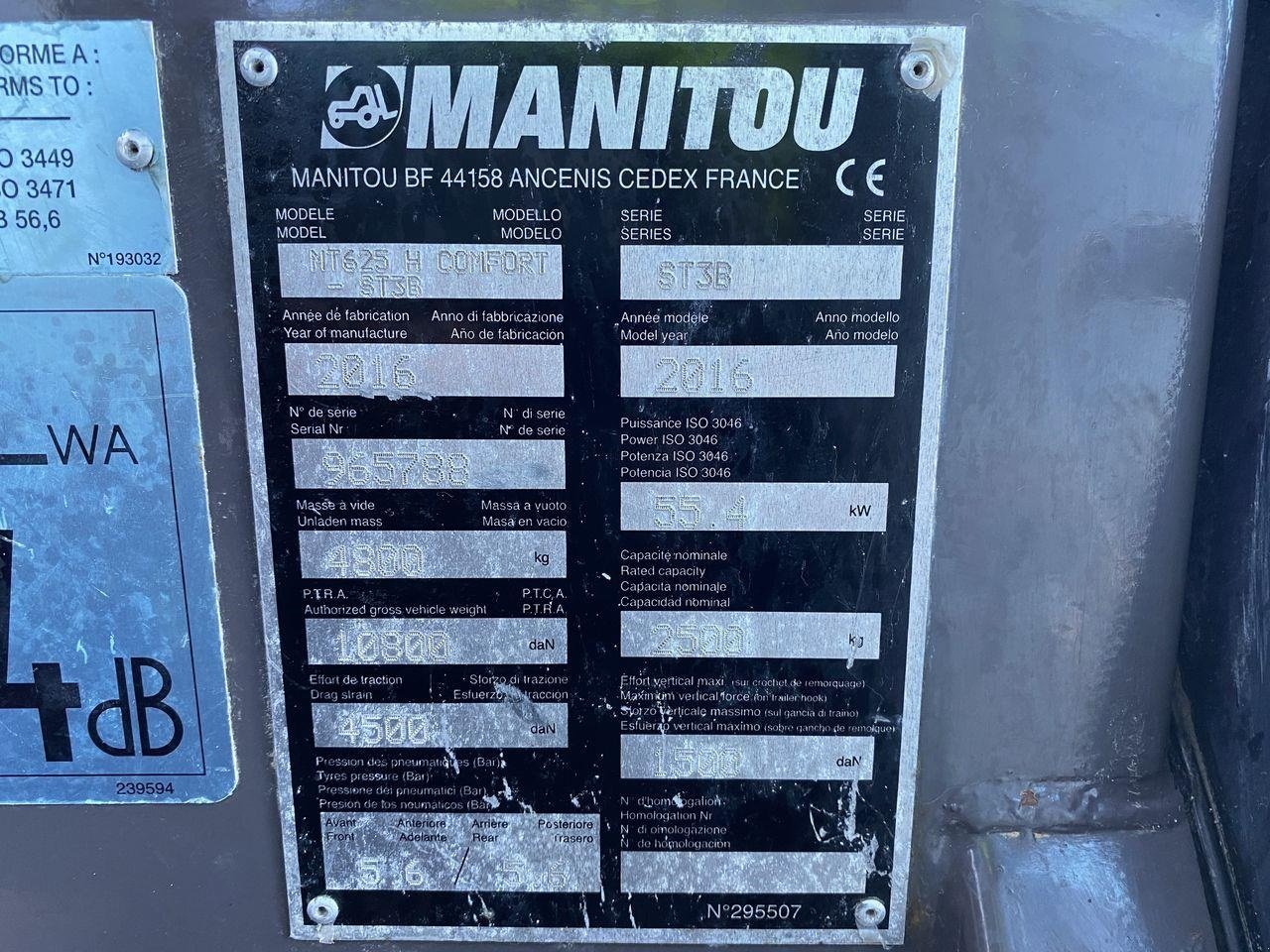 Teleskoplader of the type Manitou MT625H COMFORT, Gebrauchtmaschine in Skive (Picture 11)