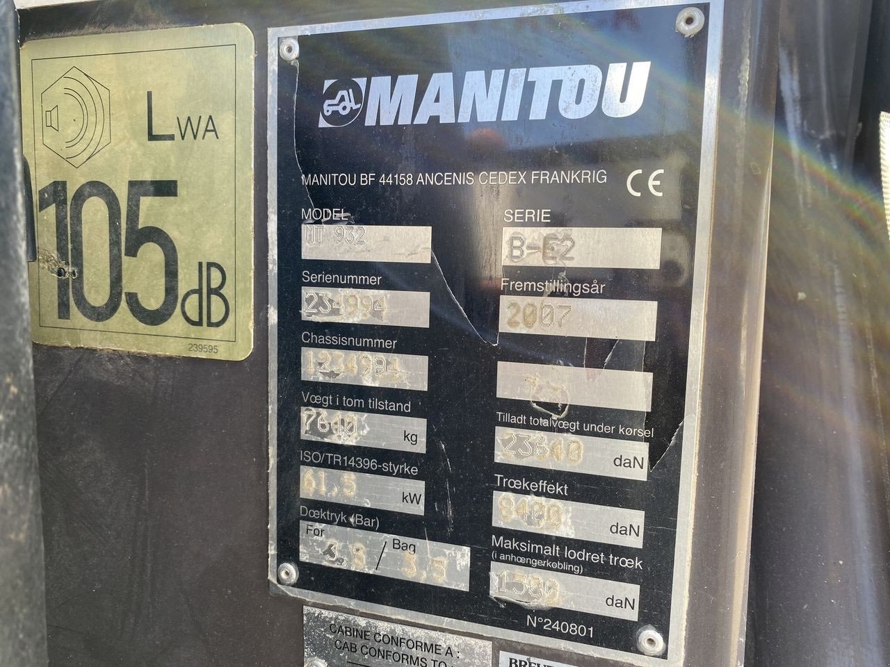 Teleskoplader des Typs Manitou MT932, Gebrauchtmaschine in Skive (Bild 11)