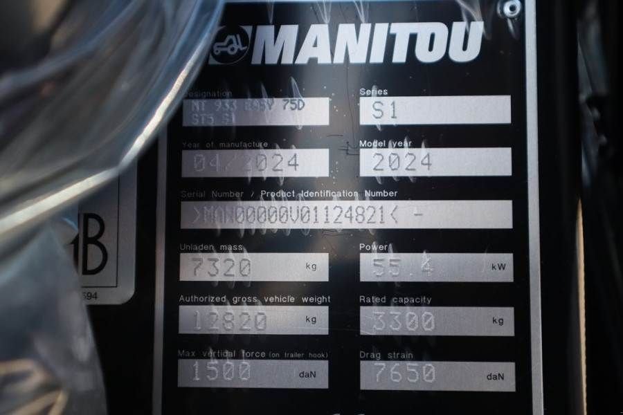 Teleskoplader tip Manitou MT933 EASY 75D ST5 S1 Valid inspection, *Guarantee, Gebrauchtmaschine in Groenlo (Poză 8)