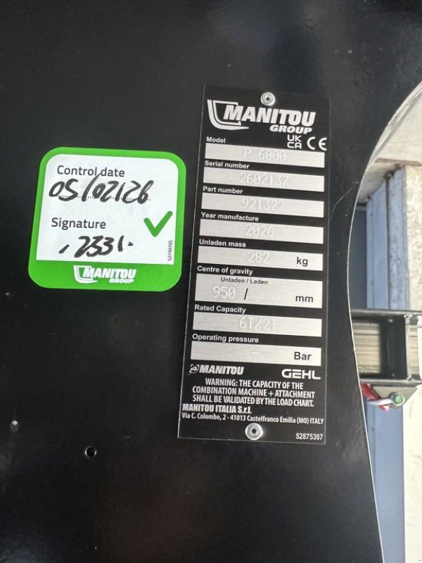 Teleskoplader typu Manitou P 6000 JIB, Neumaschine v Laren Gld (Obrázok 4)