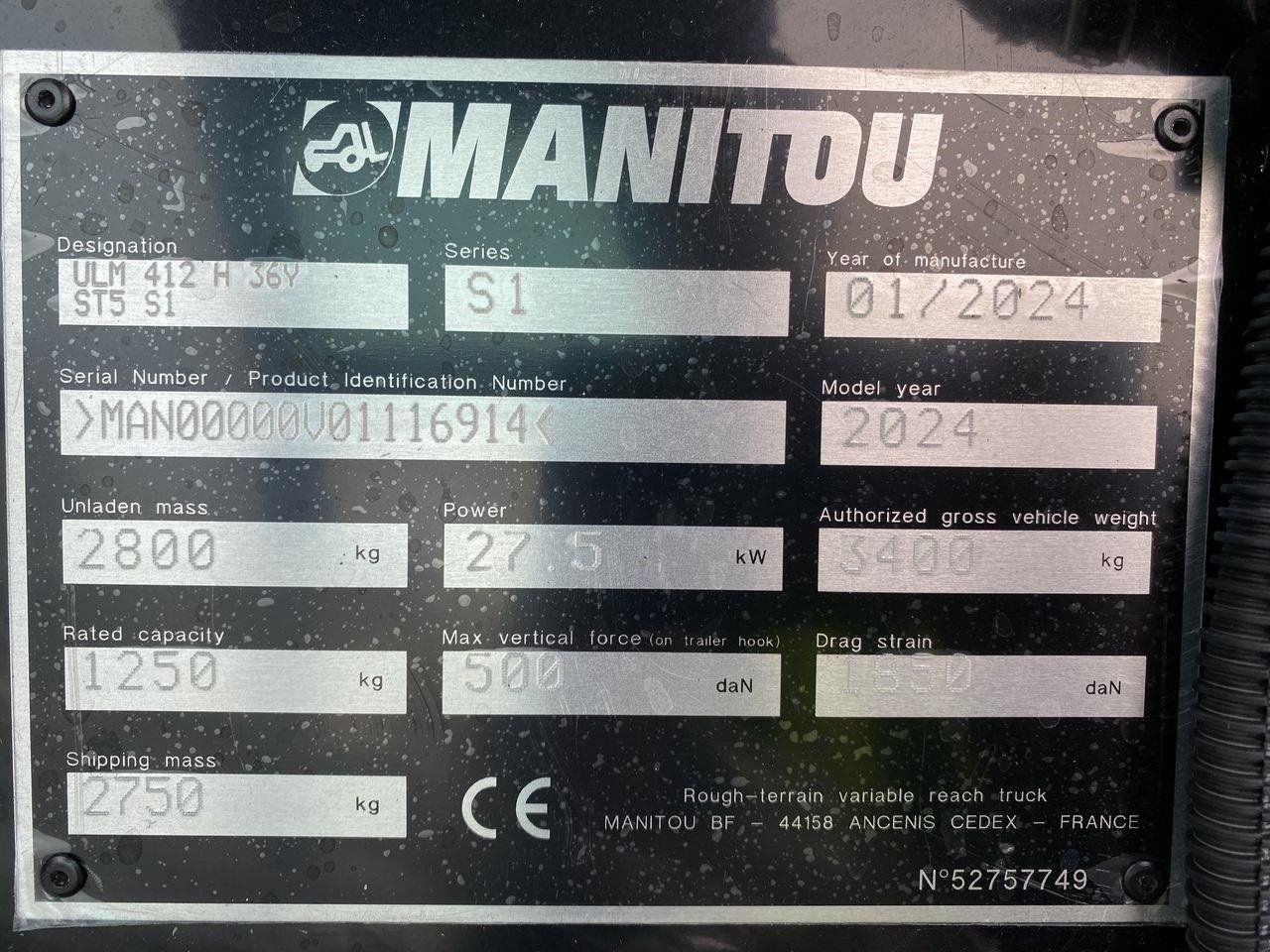 Teleskoplader typu Manitou ULM412H COMFORT ST5, Gebrauchtmaschine v Skive (Obrázek 11)