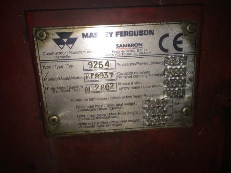 Teleskoplader tip Massey Ferguson 8937, Gebrauchtmaschine in Viborg (Poză 2)