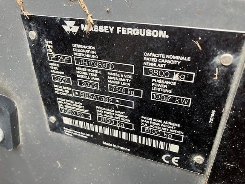 Teleskoplader des Typs Massey Ferguson TH 7038, Gebrauchtmaschine in POUSSAY (Bild 10)